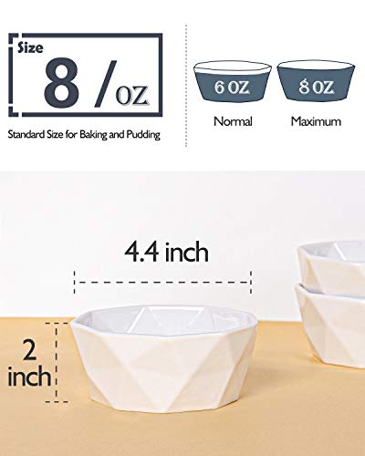 Geometric Porcelain Ramekins by Delling - Set of 6