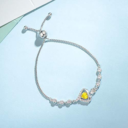 November Birthstone Tennis Bracelet - Sterling Silver