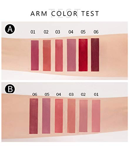 Matte Liquid Lipstick Set, 6pcs