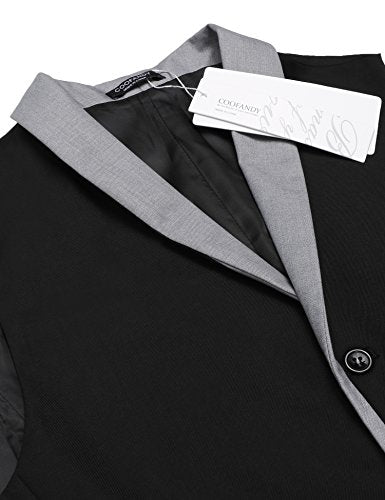 V-Neck Slim Fit Dress Vest for Men