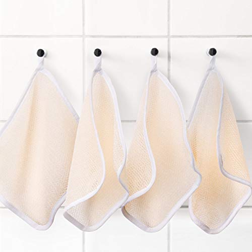 5-Piece Exfoliating Face and Body Wash Cloths Towel