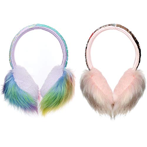 Girls Sequin Ear Muffs (Set of 2)