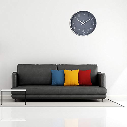 Non-Ticking Wall Clock Silent Battery Operated