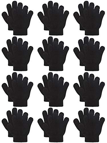 Cooraby Kids Warm Magic Gloves, 12 Pairs