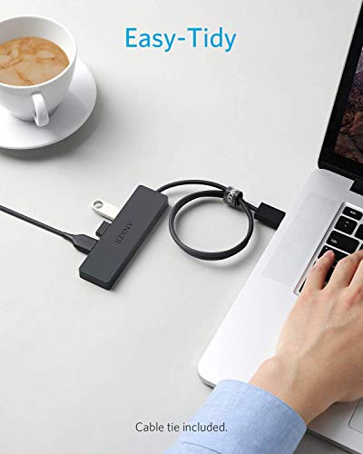 Anker 4-Port USB 3.0 Hub, Ultra-Slim Data USB Hub with 2 ft Extended Cable