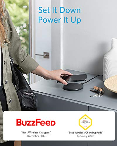 Anker Wireless Charger, 313 Wireless Charger (Pad), Qi-Certified 10W Max for iPhone