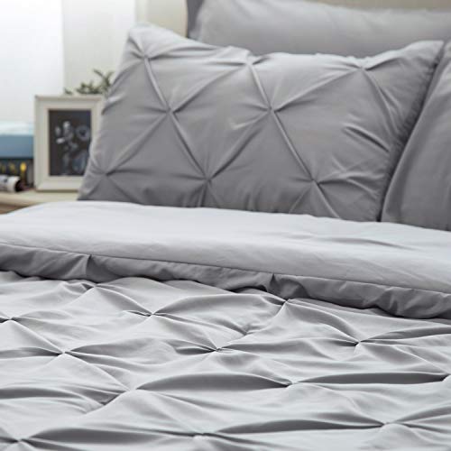 Bedsure Pintuck Queen Bed Set