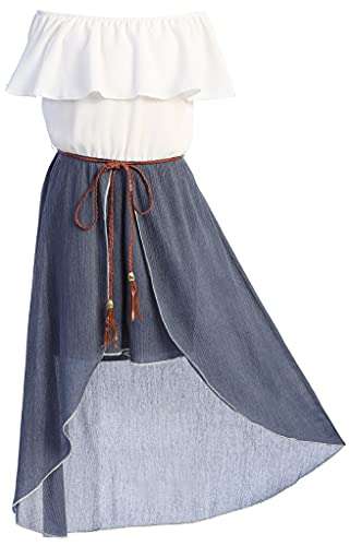 Ruffle Hi Lo Maxi Skirt Romper for Girls