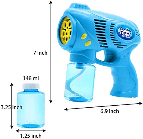 Bubble Gun Set with Refill Solution for Kids' Outdoor Fun