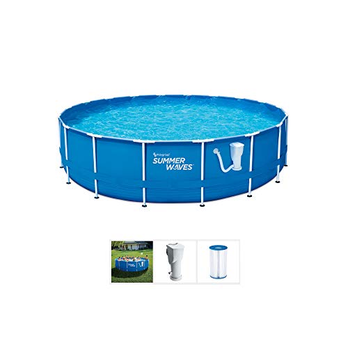 Summer Waves 10' Metal Frame Above Ground Pool Set with Filter Pump