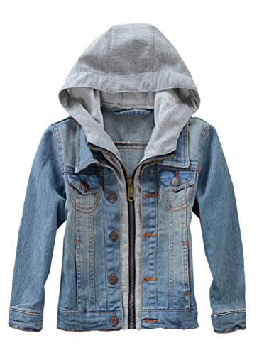 Mallimoda Kids' Hooded Denim Jacket.