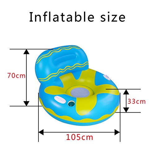 Inflatable Pool Lounger Float with Cup Holder