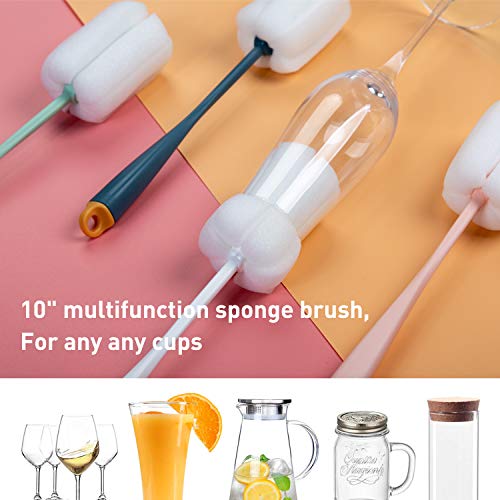 5 Pack Bottle Brush Cleaning Set: Long Handle for Narrow Neck Bottles and Cups