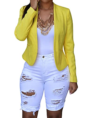 Mid Rise Ripped Bermuda Shorts