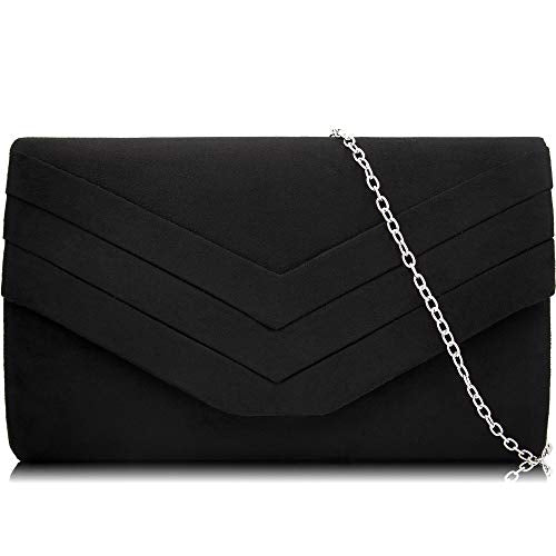 Milisente Suede Evening Clutch Bag