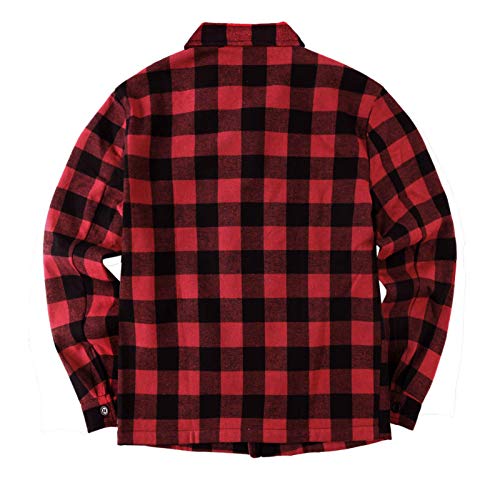 Men's Fleece Buffalo Plaid Jacket, Sherpa Lined