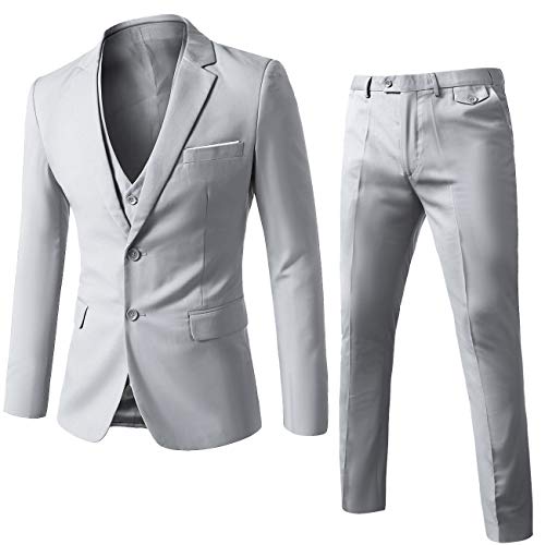Light Grey 3 Piece Men's Party Suit