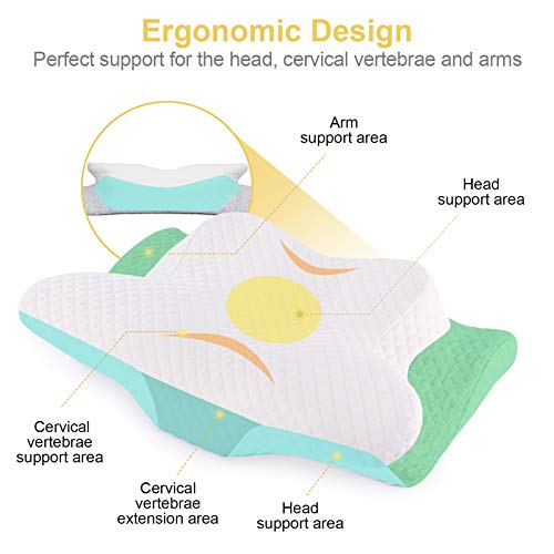 Misiki Memory Foam Contour Pillow for Neck Pain