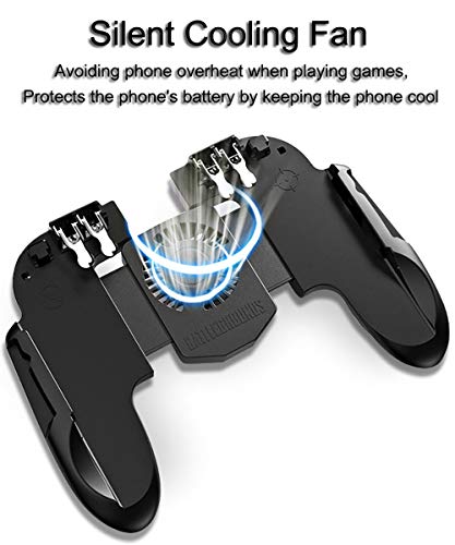 4 Trigger Mobile Game Controller with Cooling Fan 4.7-6.5