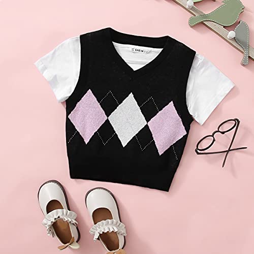 MakeMeChic Girls' Strawberry Sweater Vest