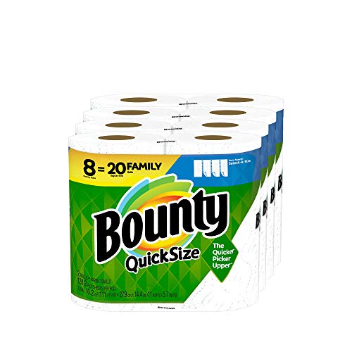 Bounty Quick-Size Paper Towels - 8 Family Rolls