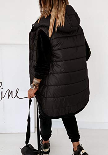 Kaxindeb Puffy Hooded Zipper Vest