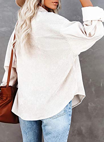 Astylish Womens Corduroy Button Down Blouse