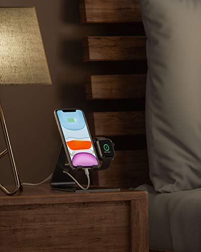 2-in-1 Desktop Stand for iPhone and Apple Watch - OMOTON Apple Watch Stand