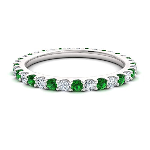 Diamondere Emerald Diamond Wedding Ring