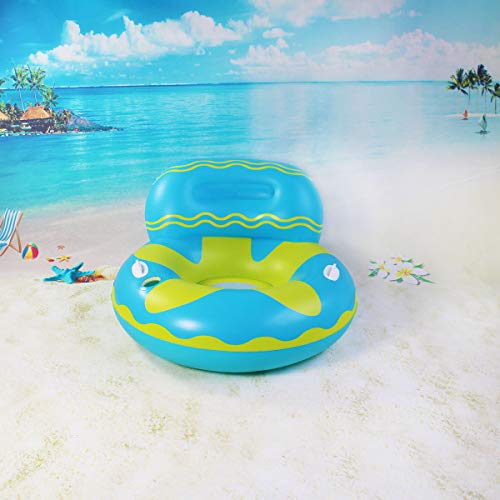 Inflatable Pool Lounger Float with Cup Holder