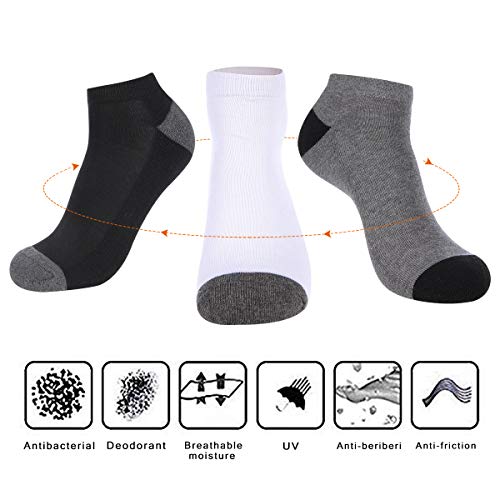 COOVAN Mens Cushion Ankle Socks