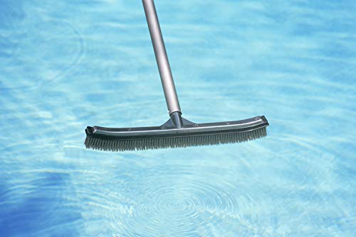 Poolmaster 18-Inch Aluminum-Back Algae Brush with Stainless Steel Bristles