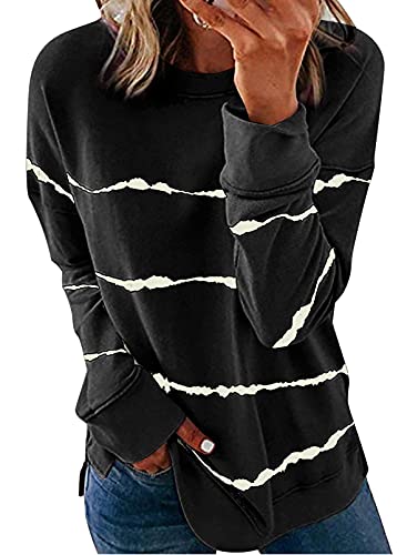 Tie Dye Striped Oversized Sweatshirt