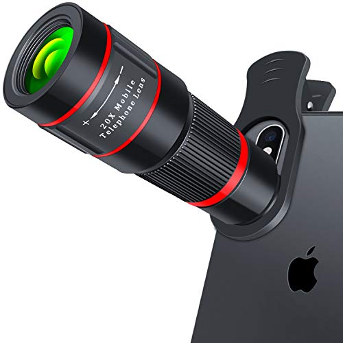 20X Zoom Telephoto Cell Phone Camera Lens for iPhone, Samsung and Android