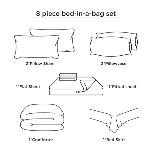 Bedsure Queen Bedding Set, 8 Pieces