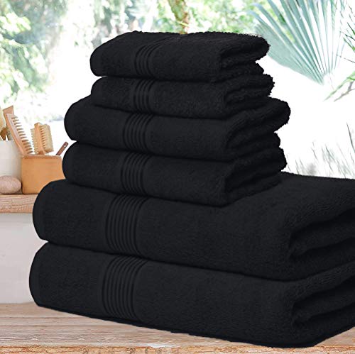 Elvana Home Ultra Soft 6 Pack Cotton Towel Set