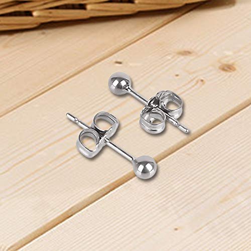 Titanium Ball Stud Earrings - High Polished