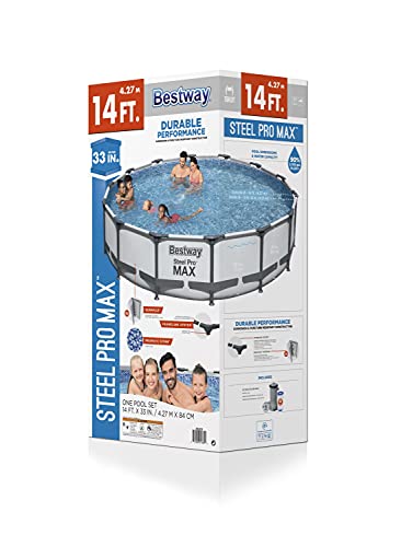 Bestway 14ft x 33in Pro MAX Steel Frame Round Pool Set