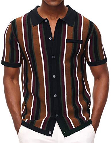 Men's Short Sleeve Stripe Polo Shirt