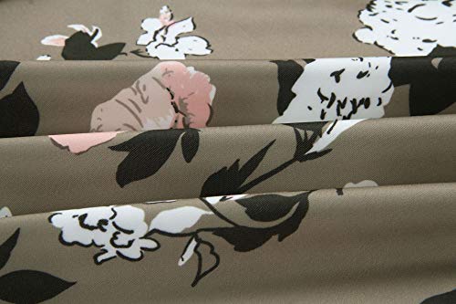 ECOWISH Women's Floral Zip Up Bomber Jacket