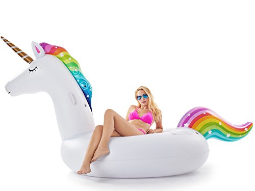 Jasonwell Inflatable Giant Unicorn Swimming Float
