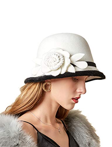 Vintage Flower Cloche Hat for Women