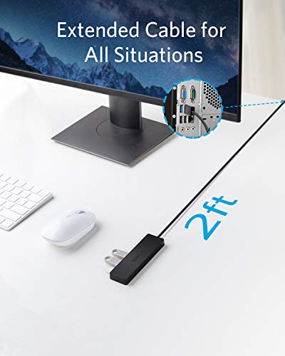 Anker 4-Port USB 3.0 Hub, Ultra-Slim Data USB Hub with 2 ft Extended Cable