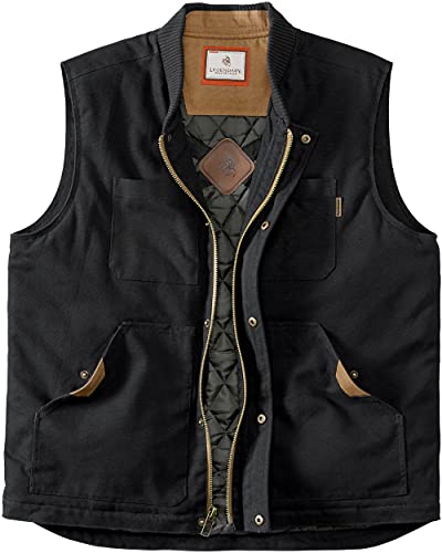 Legendary Whitetails Men's Standard Conceal and Carry Canvas Crosstrail Vest, Black, Medium