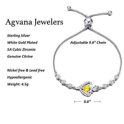 November Birthstone Tennis Bracelet - Sterling Silver