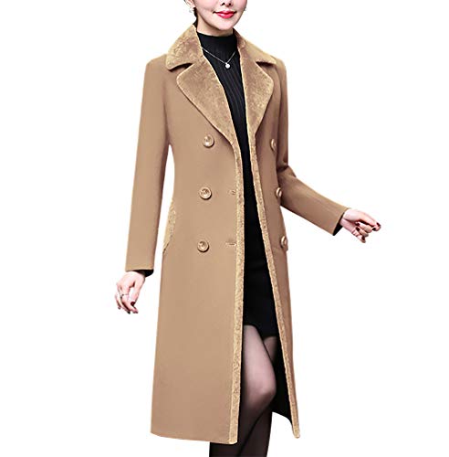 Aprsfn Women's Double-Breasted Wool Blend Pea Coat