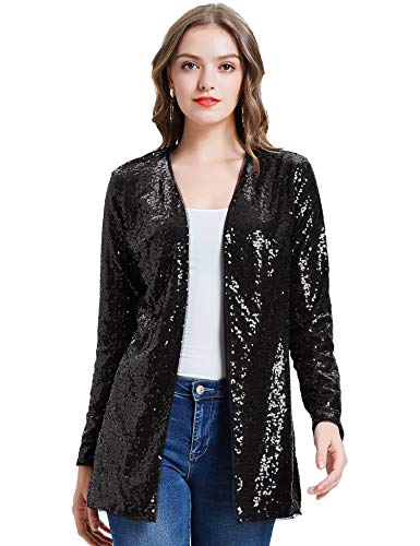 KANCY KOLE Women's Plus Size Sequin Jacket