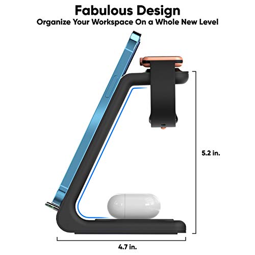 3-in-1 Fast Wireless Charger with QC3.0 Adapter