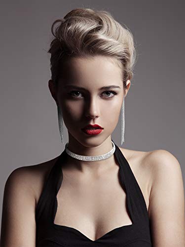 Rhinestone Stretch Jewelry Set (Silver)