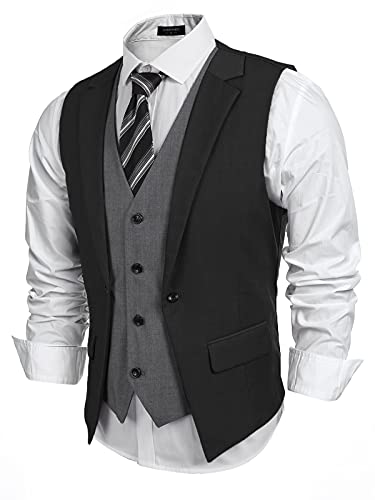 Formal Layered Dress Vest for Men